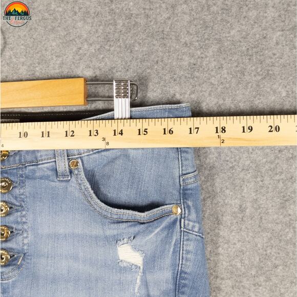 Torrid Bombshell Skinny Jeans Blue Cotton Blend Button Fly Women's Plus Size 14R - Picture 6 of 13